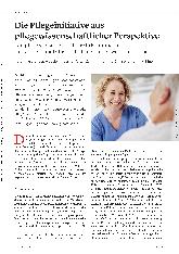 Vorschauseite 1: Die Pflegeinitiative aus pflegewissenschaftlicher Perspektive