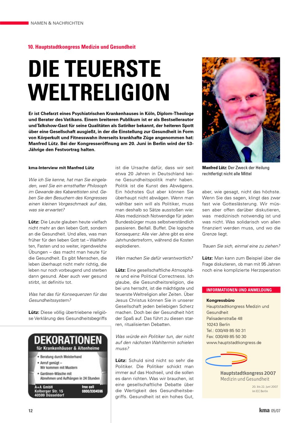 Vorschauseite 1: Die teuerste Weltreligion