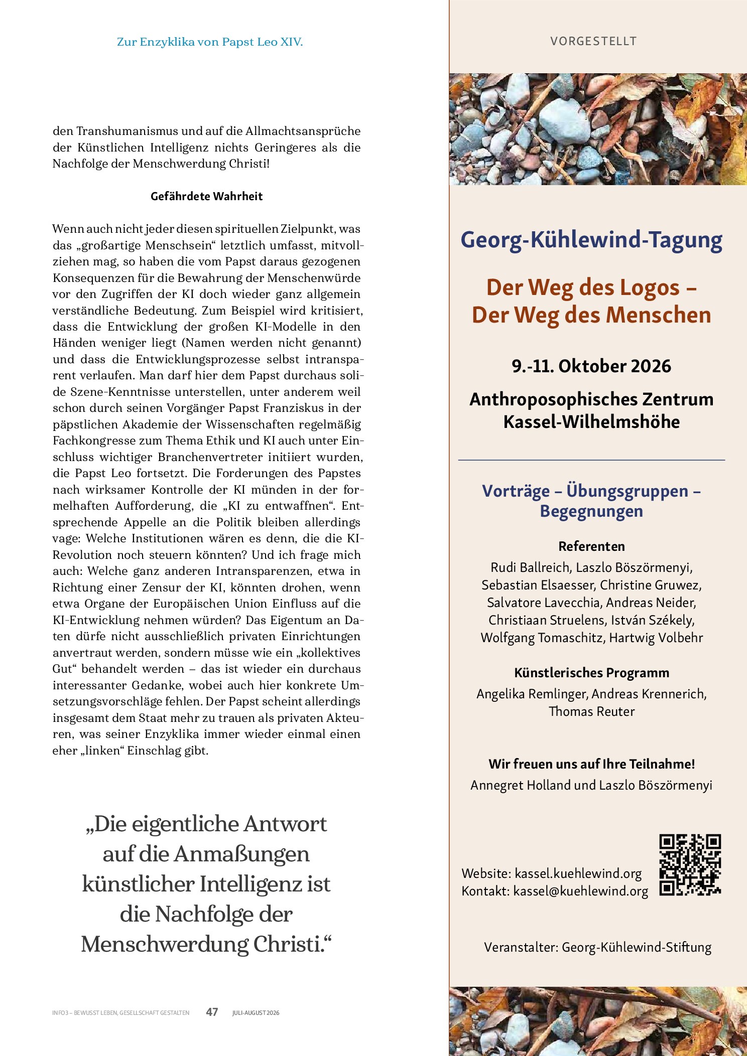Vorschauseite 4: „Die KI muss entwaffnet werden“