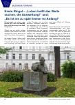 Vorschauseite 1: Erwin Ringel – „Leben heißt das Weite suchen, die Ausweitung!“ und: „Es ist nie zu spät! Immer ist Anfang!“