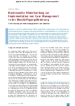 Vorschauseite 1: Bundesweite Felderkundung zur Implementierung von Case Management in der Beschäftigungsförderung