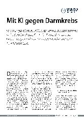Vorschauseite 1: Mit KI gegen Darmkrebs