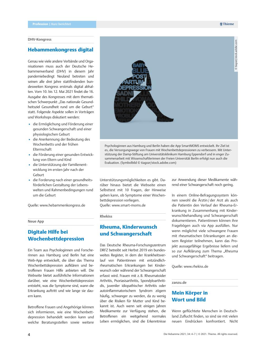 Vorschauseite 1: Hebammenkongress digital