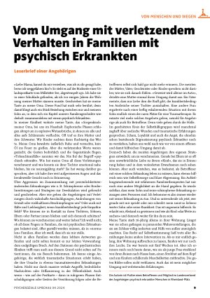 Vorschauseite 1: Vom Umgang mit verletzendem Verhalten in Familien mit psychisch Erkrankten
