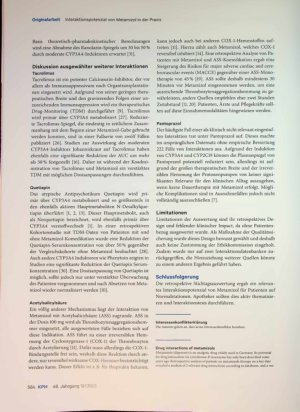 Vorschauseite 5: Interaktionspotenzial von Metamizol in der Praxis Eine Stichtagsauswertung im Rahmen der Qualitätssicherung zur Arzneimitteltherapiesicherheit