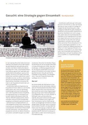Vorschauseite 1: Gesucht: eine Strategie gegen Einsamkeit