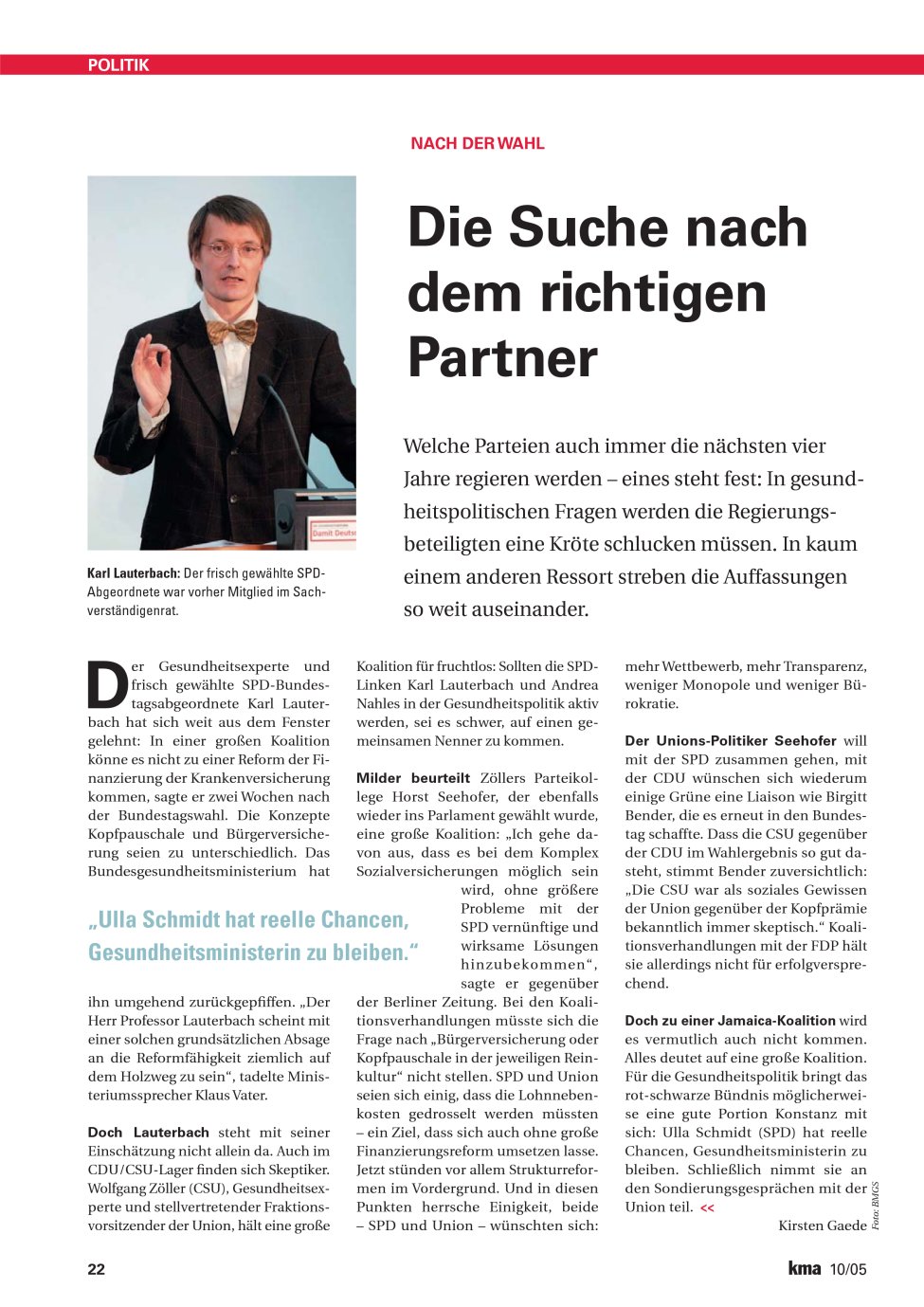 Vorschauseite 1: Die neuen Gesundheitsexperten