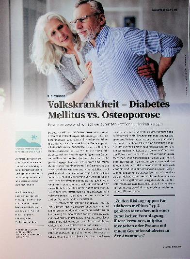 Vorschauseite 1: Volkskrankheit - Diabetes mellitus vs. Osteoporose