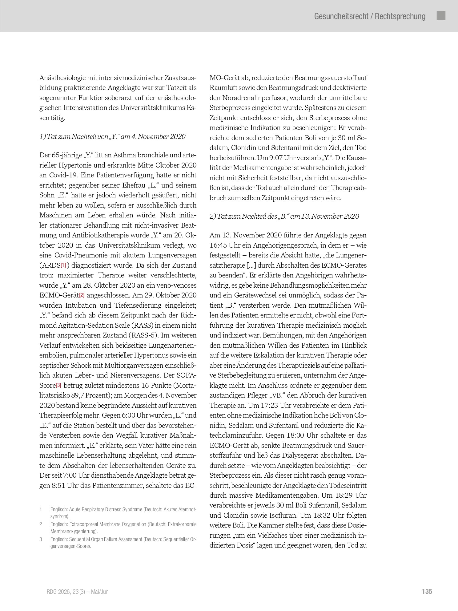 Vorschauseite 2: Totschlag wegen Behandlungsabbruchs und Medikamentengabe