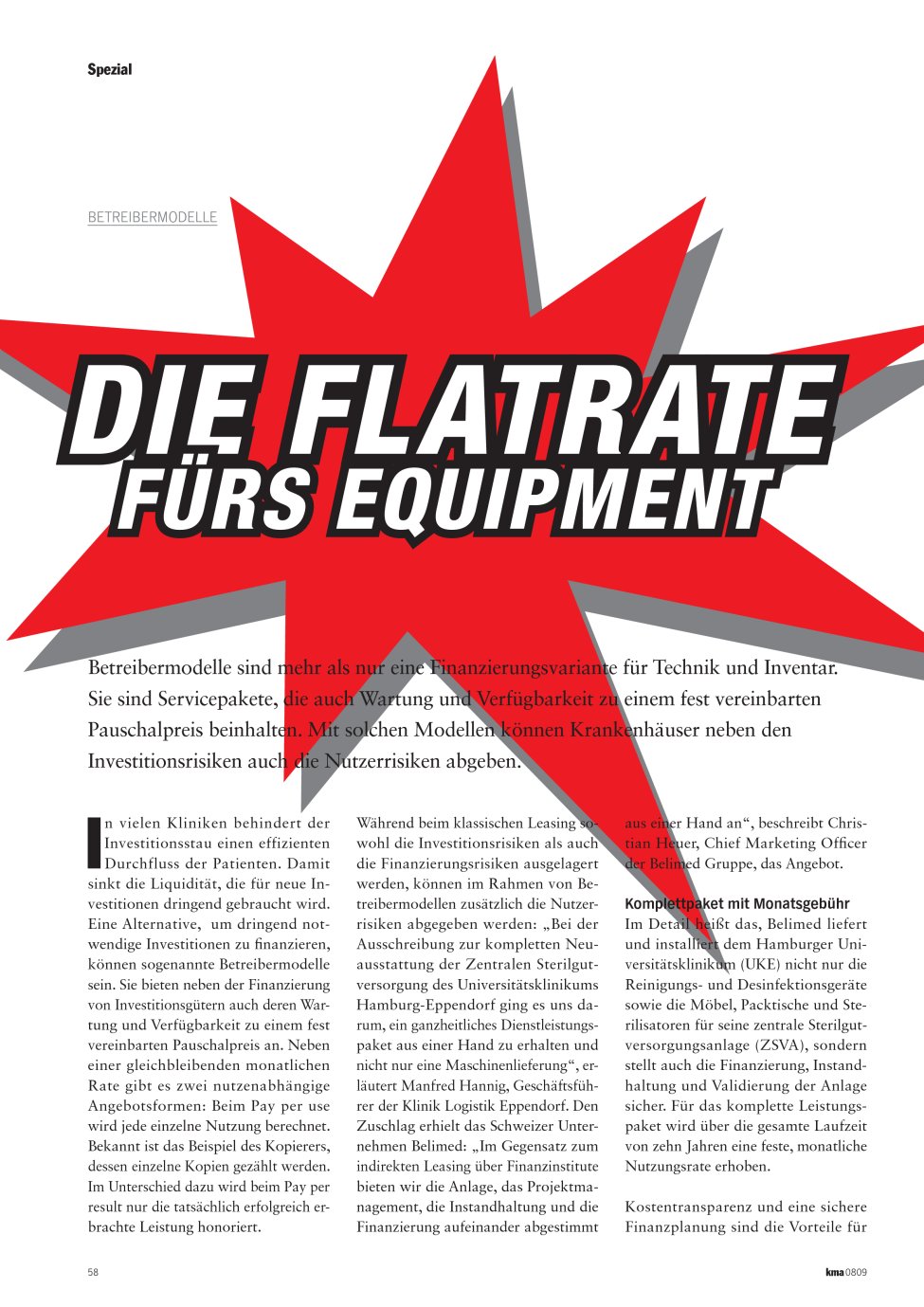 Vorschauseite 1: Die Flatrate fürs Equipment