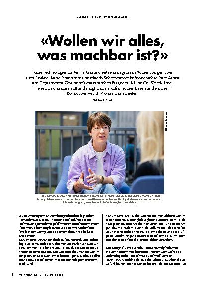 Vorschauseite 3: "Wollen wir alles, was machbar ist?"