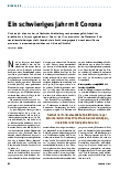 Vorschauseite 1: Ein schwieriges Jahr mit Corona