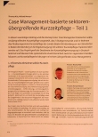 Vorschauseite 1: Case Management-basierte sektorenübergreifende Kurzzeitpflege - Teil 1