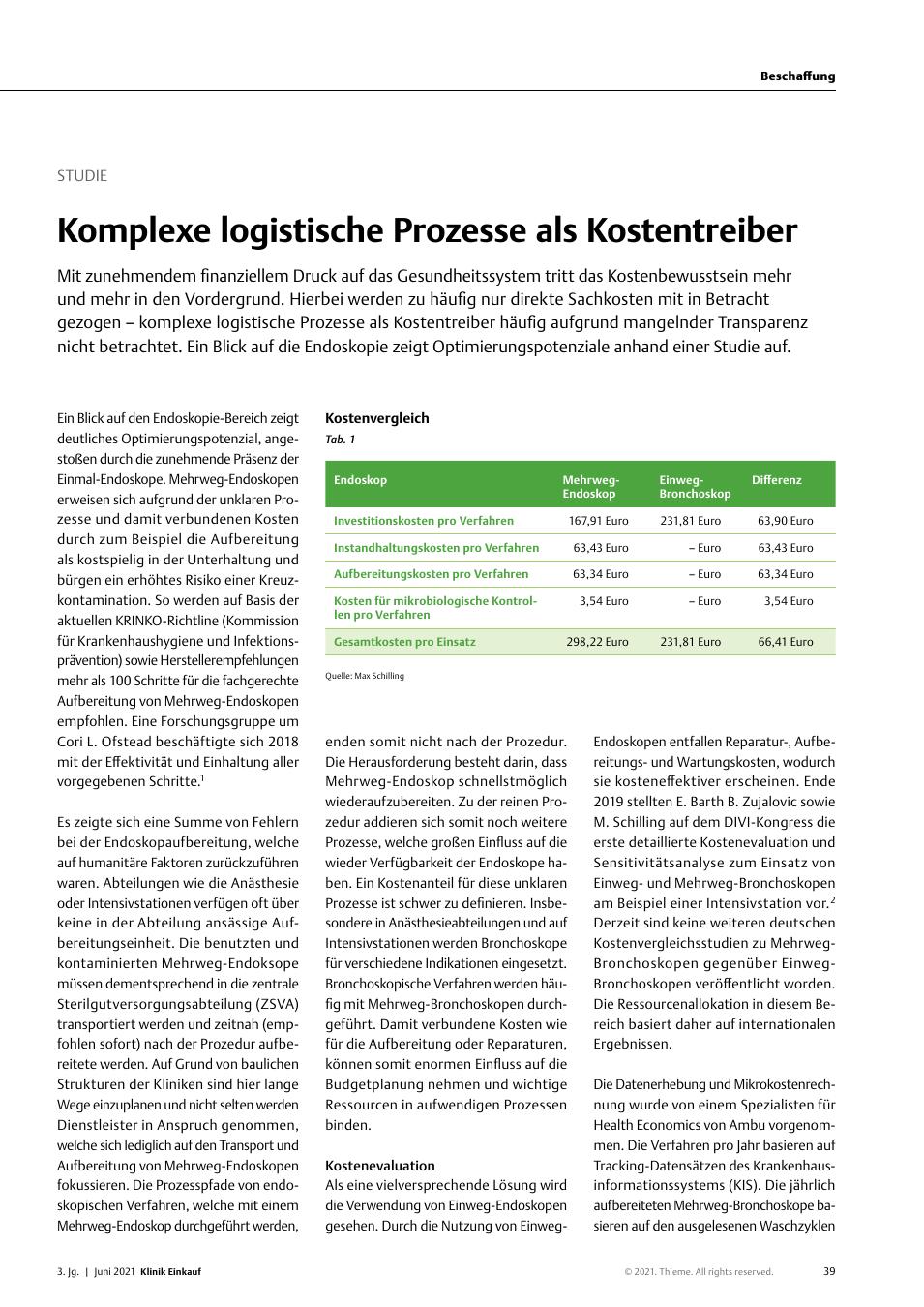 Vorschauseite 1: Studie: Komplexe logistische Prozesse als Kostentreiber