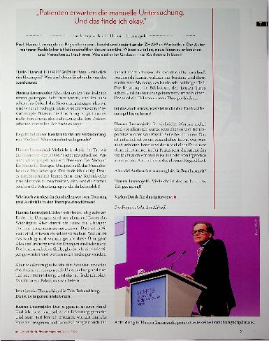 Vorschauseite 1: "Patienten erwarten die manuelle Untersuchung. Und das finde ich okay."
