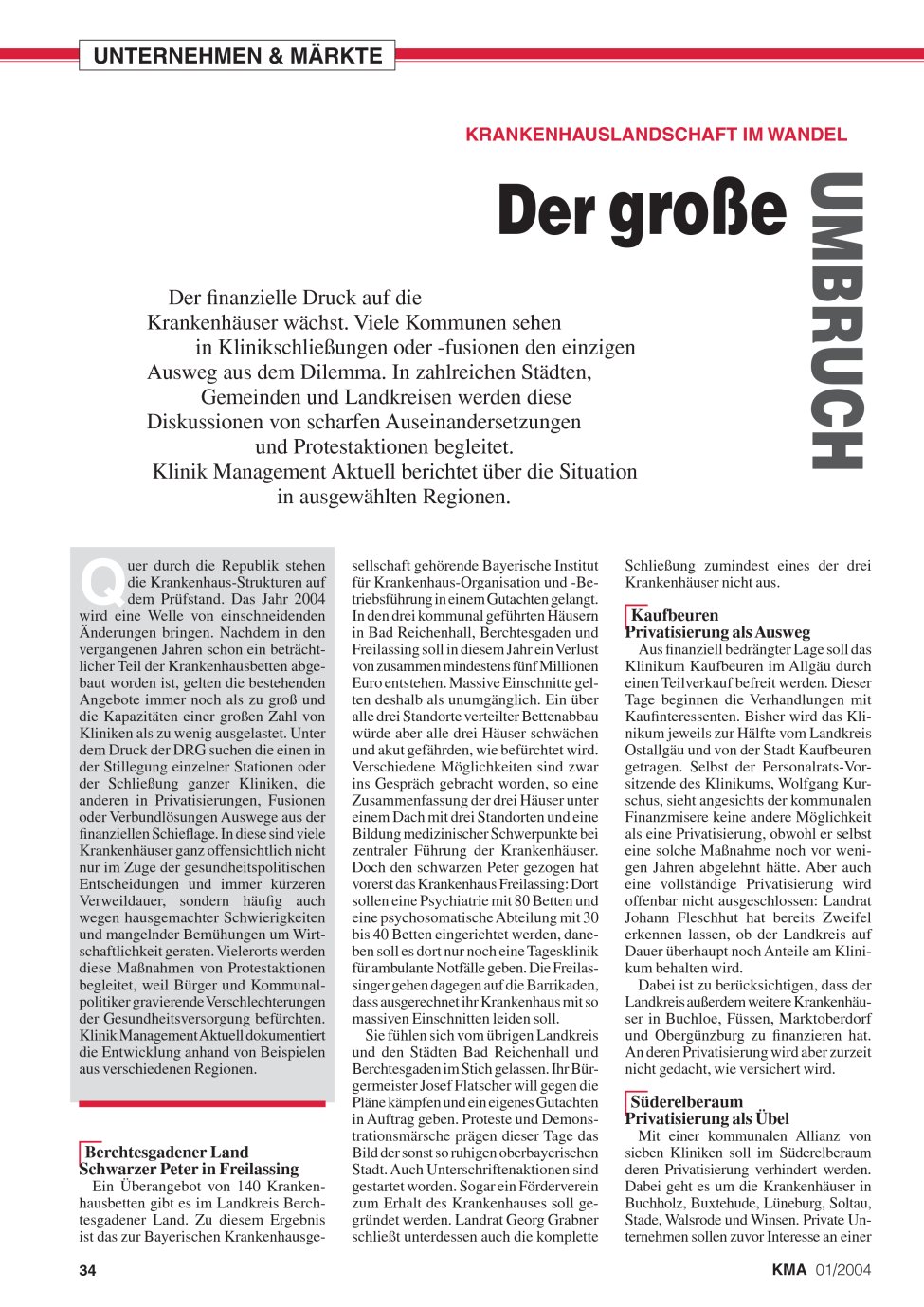 Vorschauseite 1: Der große UMBRUCH