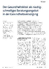 Vorschauseite 1: Der Gesundheitskiosk als niedrigschwelliges Beratungsangebot in der Gesundheitsversorgung