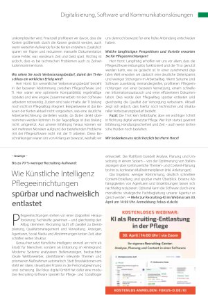 Vorschauseite 2: „Einfach war es nicht – aber richtig“: TI aus Sicht eines Pflege-Geschäftsführers