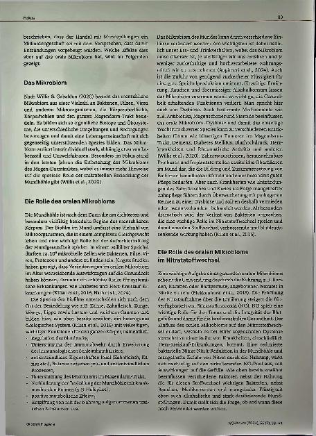 Vorschauseite 2: Alkoholische Mundspülungen und das Mikrobiom - Ein kritischer Blick auf die Mundhygiene im Altersund Pflegeheim