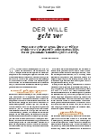Vorschauseite 1: Corrected: DER WILLE geht vor.