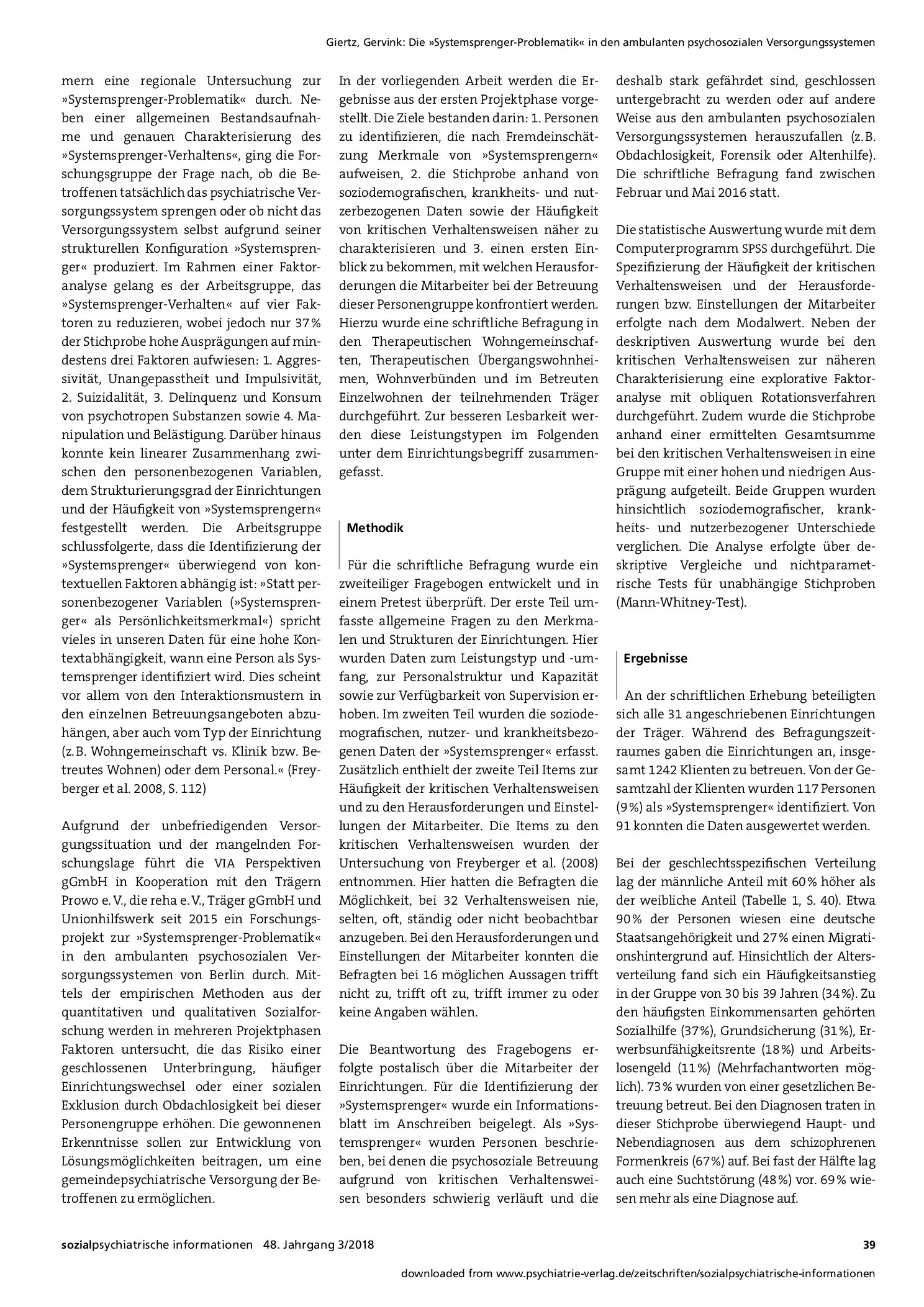 Vorschauseite 2: Die »Systemsprenger-Problematik« in den ambulanten psychosozialen Versorgungssystemen
