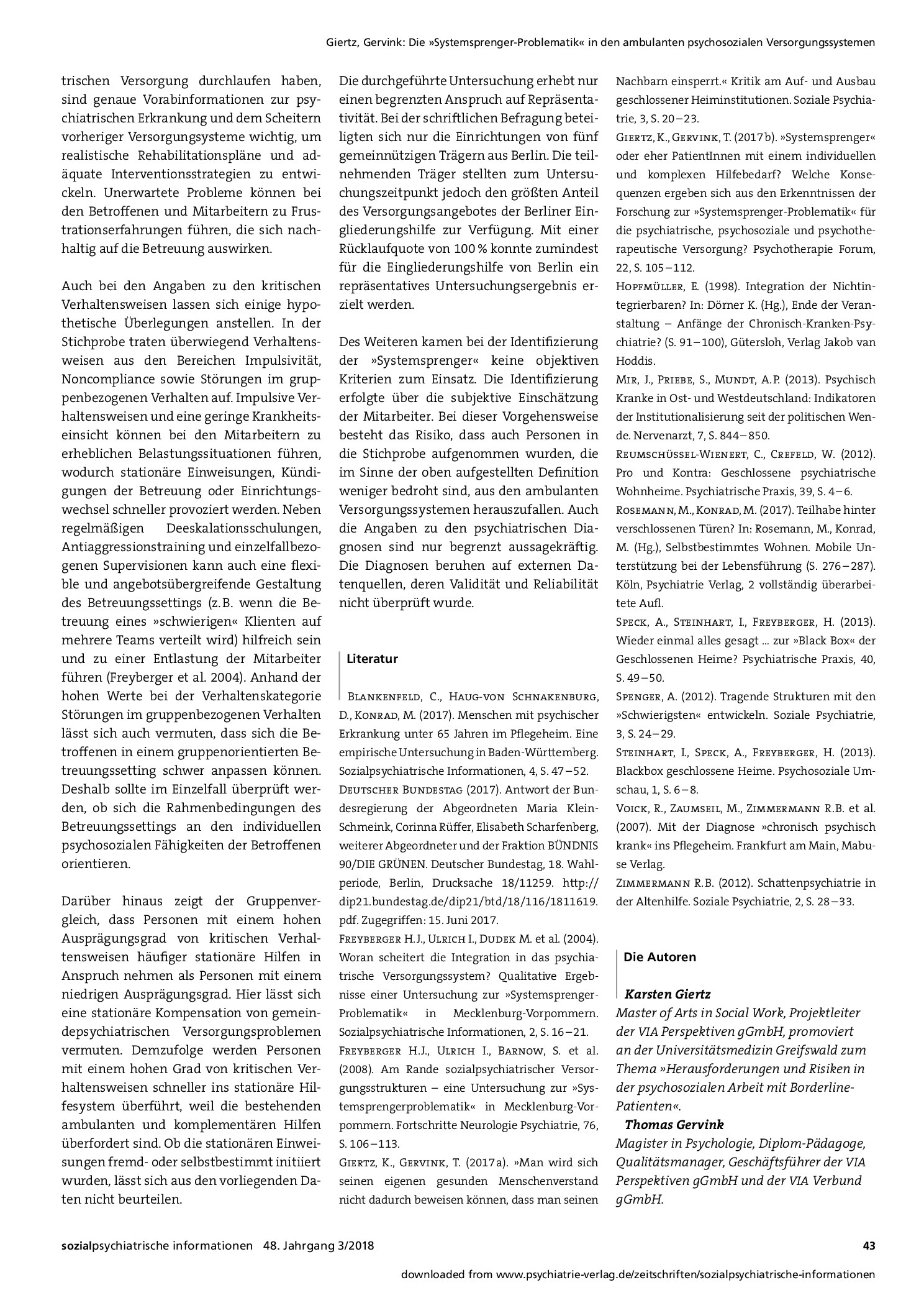 Vorschauseite 6: Die »Systemsprenger-Problematik« in den ambulanten psychosozialen Versorgungssystemen