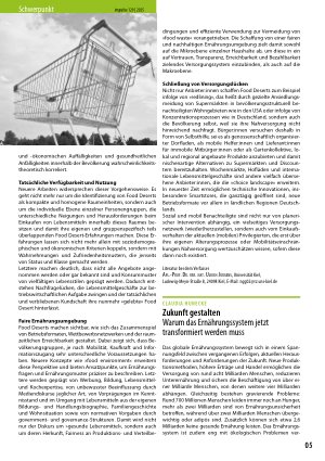 Vorschauseite 1: Zukunft gestalten Warum das Ernährungssystem jetzt transformiert werden muss