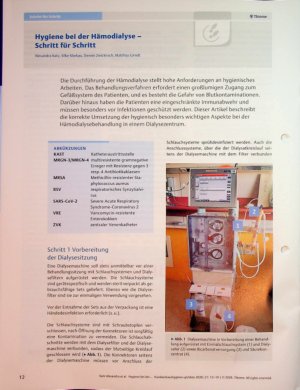 Vorschauseite 1: Hygiene bei der Hämodialyse - Schritt für Schritt