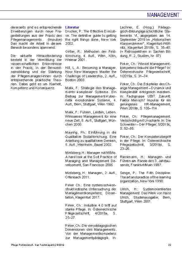 Vorschauseite 6: Managementkompetenz trifft auf Pflegemanagement