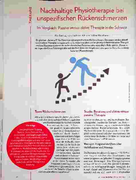 Vorschauseite 1: Nachhaltige Physiotherapie bei unspezifischen Rückenschmerzen im Vergleich: Passive versus aktive Therapie in der Schweiz