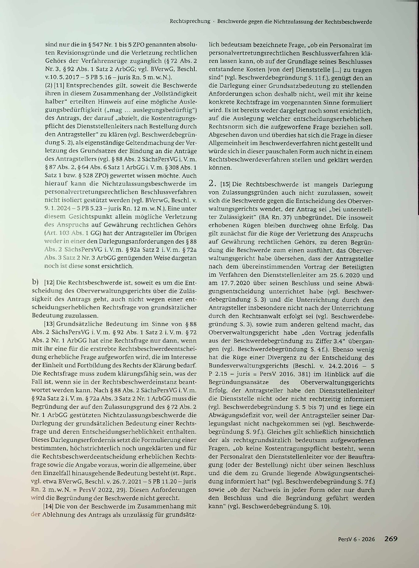 Vorschauseite 3: Beschwerde gegen die Nichtzulassung der Rechtsbeschwerde