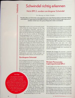 Vorschauseite 1: Schwindel richtig erkennen Nicht BPLS, sondern zervikogener Schwindel