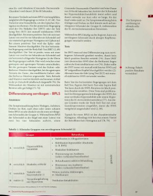 Vorschauseite 2: Schwindel richtig erkennen Nicht BPLS, sondern zervikogener Schwindel