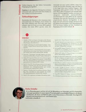 Vorschauseite 5: Schwindel richtig erkennen Nicht BPLS, sondern zervikogener Schwindel