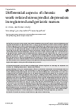Vorschauseite 1: Differential aspects of chronic work-related stress predict depression in registered and geriatric nurses