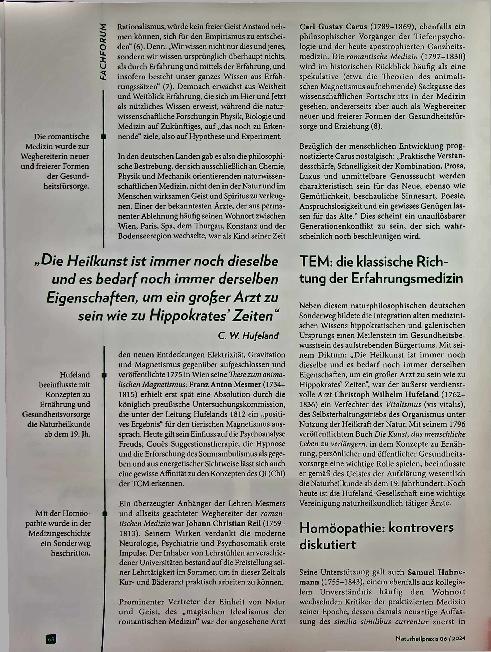 Vorschauseite 4: Zeitreise: Eine kulturund medizinhistorische Spurensuche zur Naturheilkunde, Teil 1
