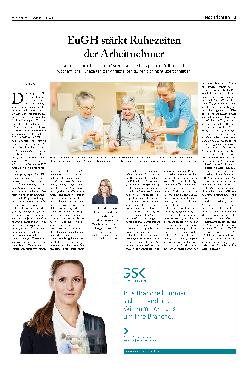 Vorschauseite 1: EuGH stärkt Ruhezeiten der Arbeitnehmer