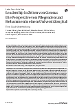 Vorschauseite 1: Leadership in Zeiten von Corona: Die Perspektive von Pflegenden und Hebammen in einem Universitätsspital
