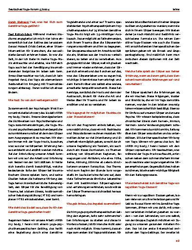 Vorschauseite 2: With my Body, I heal – Interview mit Yael Itzhak-Edan