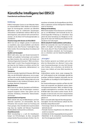 Vorschauseite 1: Künstliche Intelligenz bei EBSCO