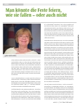 Vorschauseite 1: Man könnte die Feste feiern, wie sie fallen – oder auch nicht.
