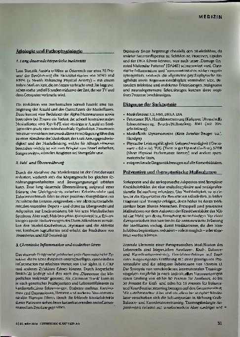 Vorschauseite 2: Sarkopenie und sarkopenische Adipositas