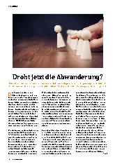 Vorschauseite 1: Droht jetzt die Abwanderung?