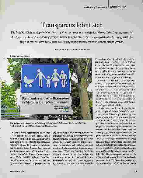Vorschauseite 1: Transparenz lohnt sich