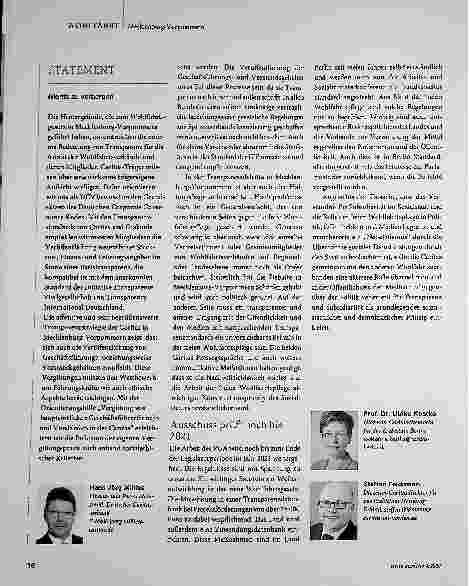 Vorschauseite 4: Transparenz lohnt sich