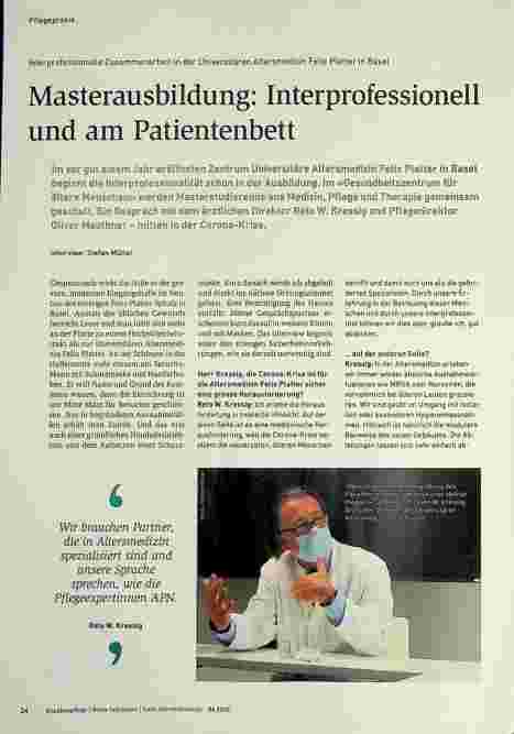 Vorschauseite 1: Masterausbildung: Interprofessionell und am Patientenbett
