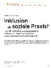 Vorschauseite 1: Inklusion als soziale Praxis? Über die Relevanz phänomenologischer Anleihen bei Pierre Bourdieu für ein praxeologisches Inklusionsverständnis