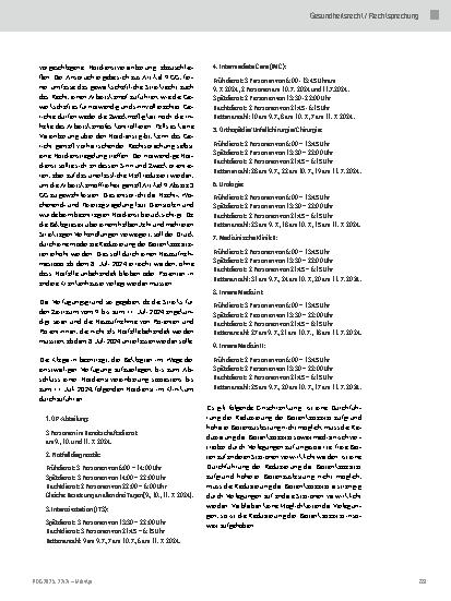 Vorschauseite 2: Notdienstvereinbarung während eines Arbeitskampfes im Krankenhaus