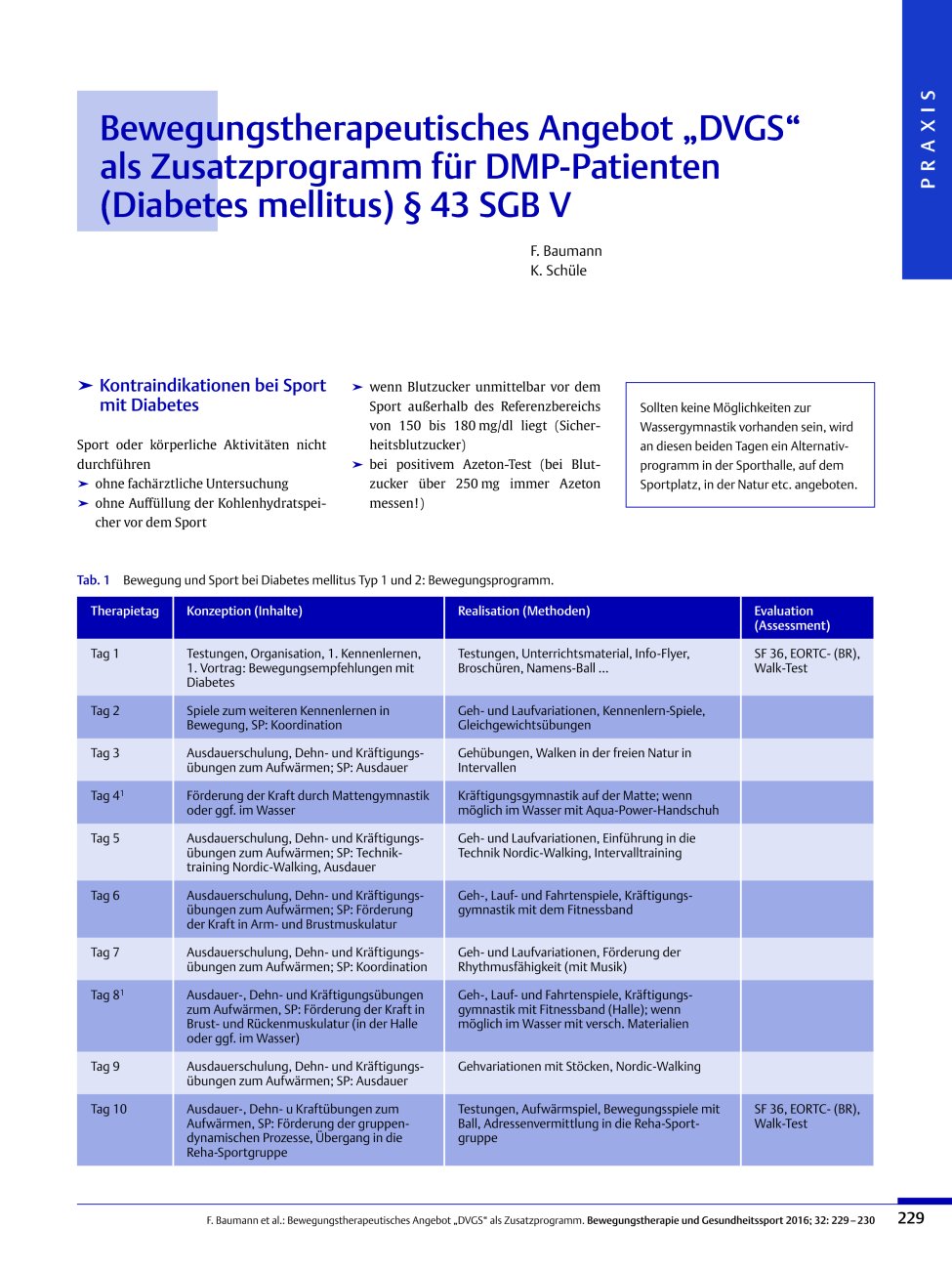 Vorschauseite 1: Bewegungstherapeutisches Angebot „DVGS“ als Zusatzprogramm für DMP-Patienten (Diabetes mellitus) § 43 SGB V