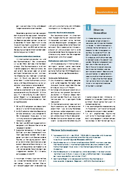 Vorschauseite 2: Auswirkungen des Klimawandels Was tun bei Hitze im Büro?